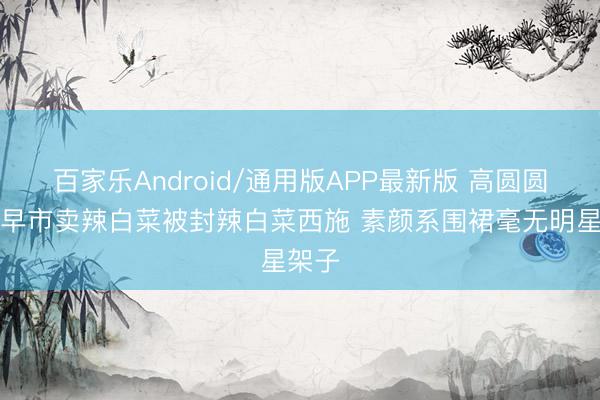 百家乐Android/通用版APP最新版 高圆圆沈阳早市卖辣白菜被封辣白菜西施 素颜系围裙毫无明星架子